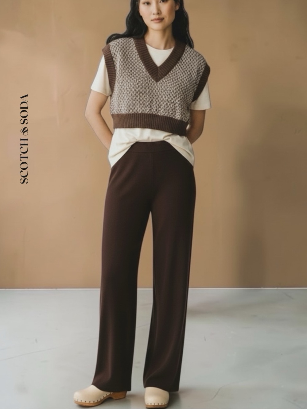 Scotch & Soda Anthropologie Pintuck Flare Leg Ponte Pull On Pants  NWT